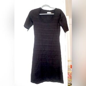 CALVIN KLIEN Black Knit Dress